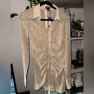 Pretty Little Thing long sleeve mesh dress